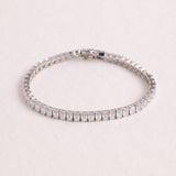KENSINGTON 10CT EMERALD CUT DIAMOND TENNIS BRACELET