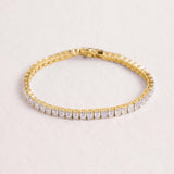 KENSINGTON 10CT EMERALD CUT DIAMOND TENNIS BRACELET