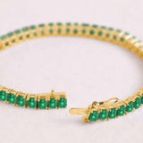 KENSINGTON EMERALD GREEN 10CT TENNIS BRACELET