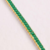 KENSINGTON EMERALD GREEN 10CT TENNIS BRACELET