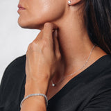 KENSINGTON 10CT EMERALD CUT DIAMOND TENNIS BRACELET